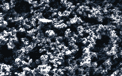 Alpha alumina AAP-99 under a scanning electron microscope, shown as a pixel image